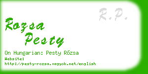 rozsa pesty business card